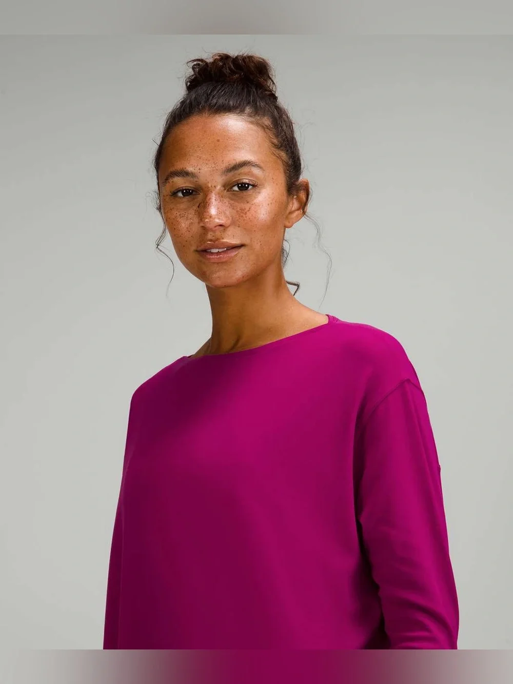 Lululemon Back in Action Long Sleeve Shirt *Nulu Magenta Purple Size 8 - Picture 2 of 9